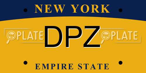 DPZ New York License Plate