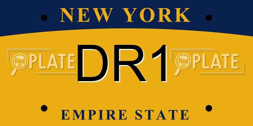 DR1 New York License Plate