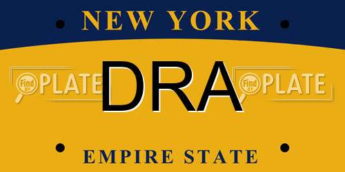 DRA New York License Plate