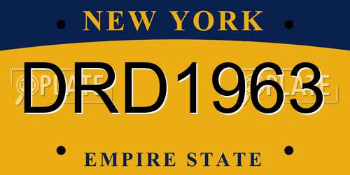 DRD1963 New York License Plate