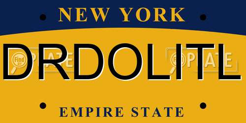 DRDOLITL New York License Plate