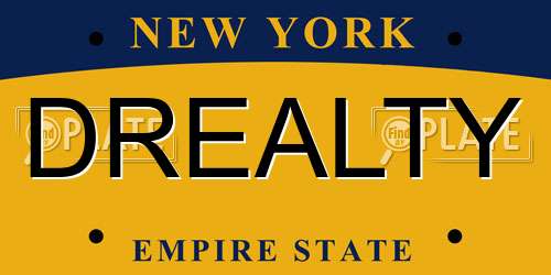 DREALTY New York License Plate