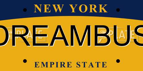 DREAMBUS New York License Plate