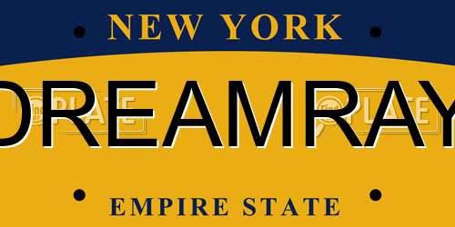 DREAMRAY New York License Plate