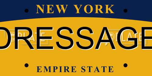DRESSAGE New York License Plate