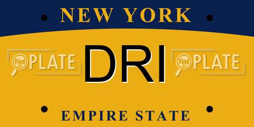 DRI New York License Plate