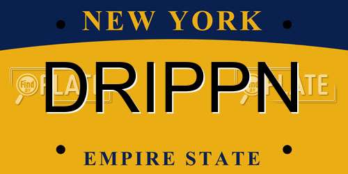 DRIPPN New York License Plate