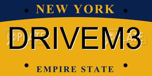 DRIVEM3 New York License Plate