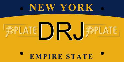 DRJ New York License Plate