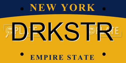 DRKSTR New York License Plate