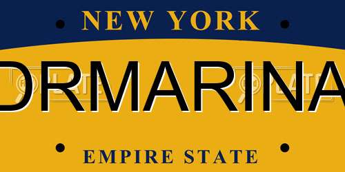 DRMARINA New York License Plate