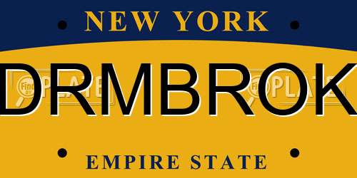 DRMBROK New York License Plate
