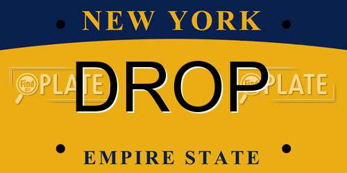DROP New York License Plate