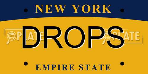 DROPS New York License Plate