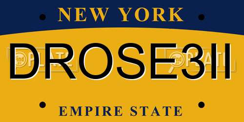 DROSE3II New York License Plate