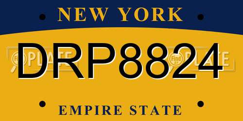 DRP8824 New York License Plate