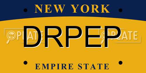 DRPEP New York License Plate