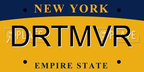 DRTMVR New York License Plate
