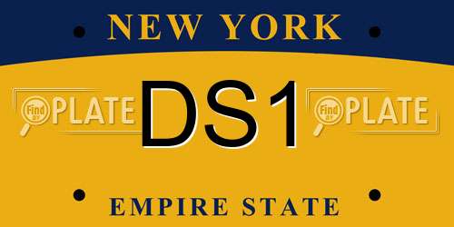 DS1 New York License Plate