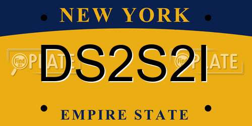 DS2S2I New York License Plate