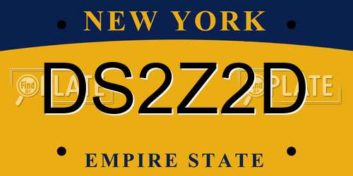DS2Z2D New York License Plate