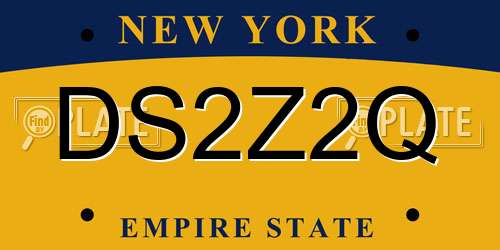 DS2Z2Q New York License Plate