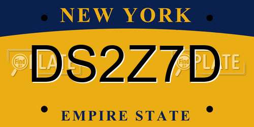 DS2Z7D New York License Plate