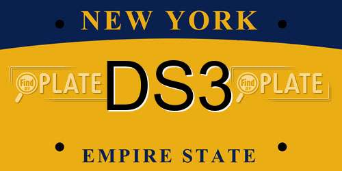 DS3 New York License Plate