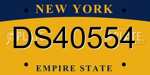 DS40554 New York License Plate