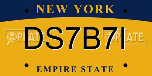 DS7B7I New York License Plate