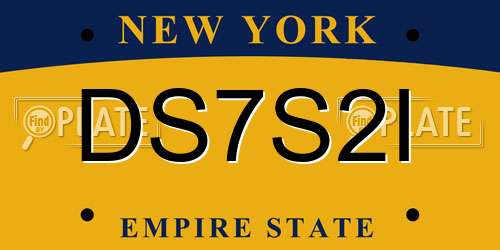 DS7S2I New York License Plate