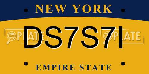 DS7S7I New York License Plate