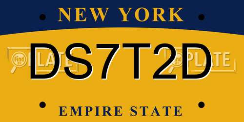 DS7T2D New York License Plate
