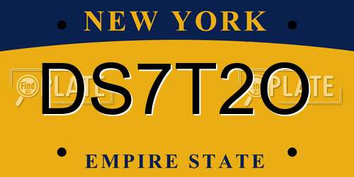 DS7T2O New York License Plate