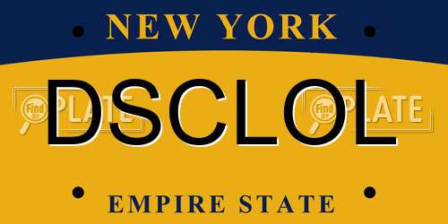 DSCLOL New York License Plate