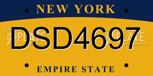 DSD4697 New York License Plate