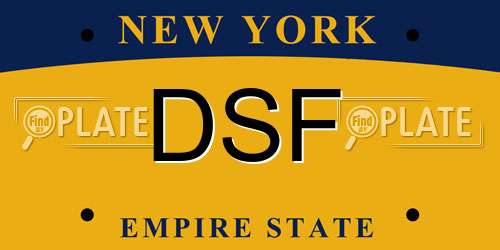 DSF New York License Plate