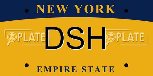 DSH New York License Plate