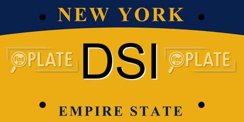 DSI New York License Plate