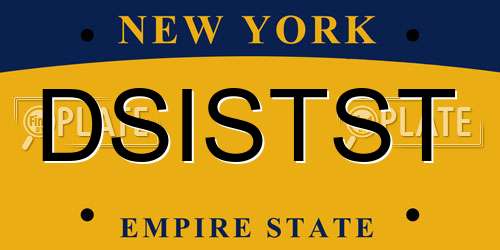 DSISTST New York License Plate
