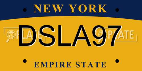 DSLA97 New York License Plate