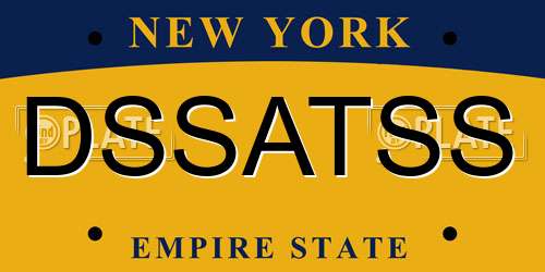 DSSATSS New York License Plate