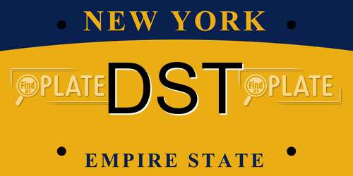 DST New York License Plate