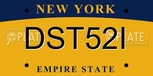 DST52I New York License Plate