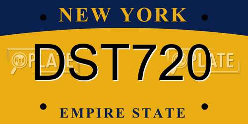 DST720 New York License Plate