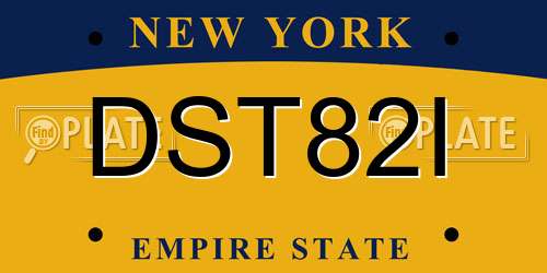 DST82I New York License Plate