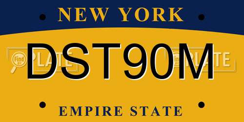 DST90M New York License Plate