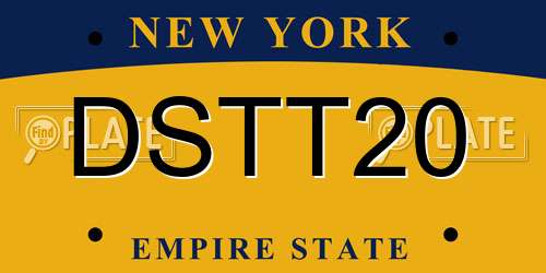 DSTT20 New York License Plate