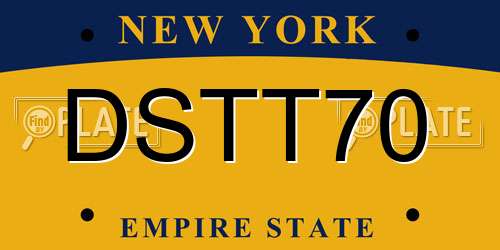 DSTT70 New York License Plate