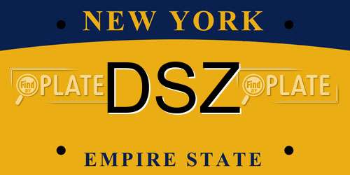 DSZ New York License Plate